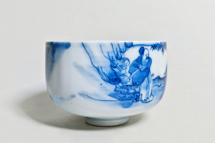古玩陶瓷清晚期·青花細(xì)路竹林七賢紋缸式杯拍賣,當(dāng)前價(jià)格3800元
