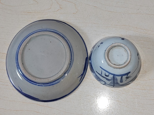 古玩陶瓷花卉紋青花盤拍賣，當前價格300元