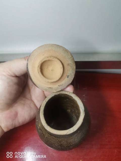 古玩陶瓷吉州窯褐釉蓋罐拍賣,當前價格6500元