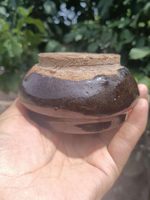 古玩陶瓷元末明初～茶葉沫釉鐵銹花香爐拍賣(mài)，當(dāng)前價(jià)格118元