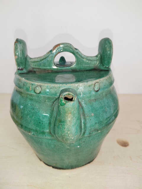 古玩陶瓷綠釉壺拍賣，當前價格300元