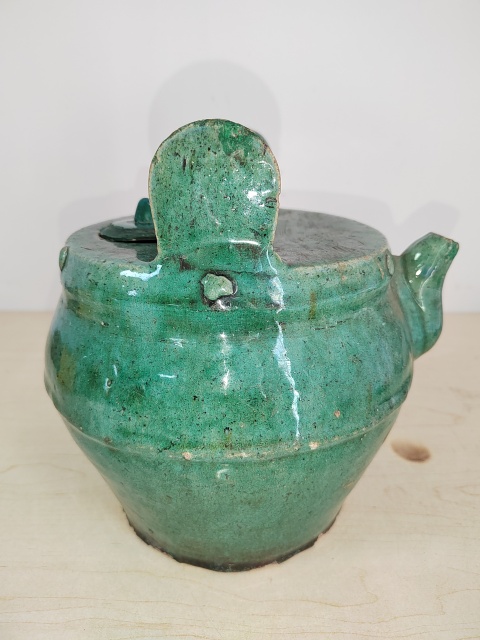 古玩陶瓷綠釉壺拍賣，當前價格300元