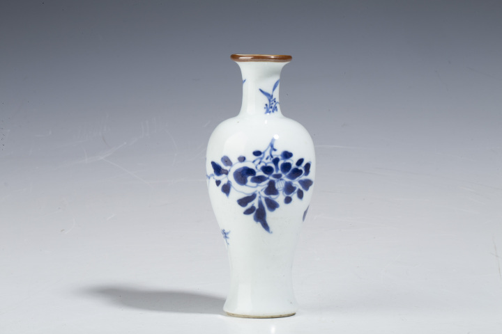 古玩陶瓷清康熙·青花折枝花卉紋瓶拍賣，當前價格3190元