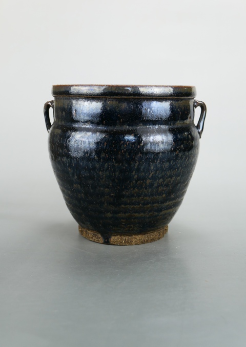 古玩陶瓷罕見精品:明晚期黑釉油滴雙系罐（1368年-1644年）拍賣，當前價格980元