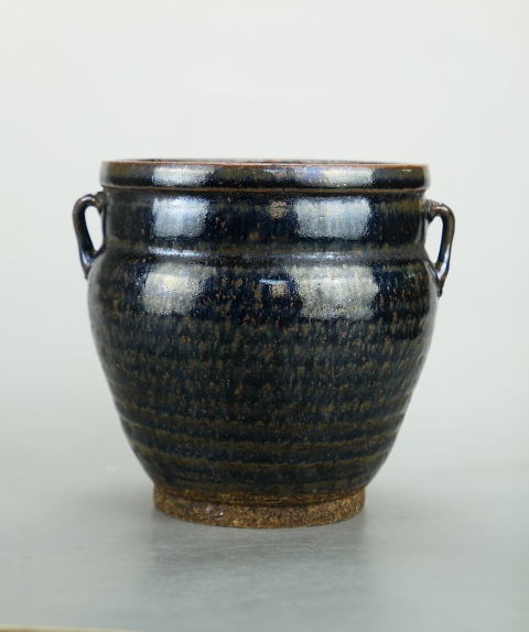 古玩陶瓷罕見精品:明晚期黑釉油滴雙系罐（1368年-1644年）拍賣，當前價格980元