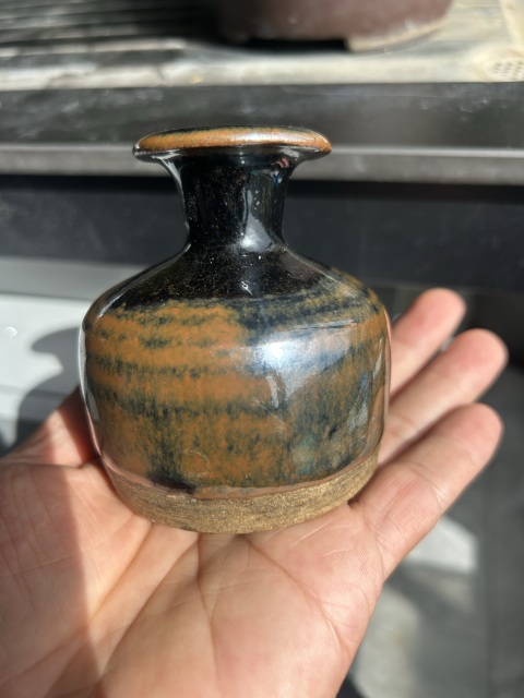元代?耀州窯兔毫釉蘋果尊拍賣，當前價格1600元