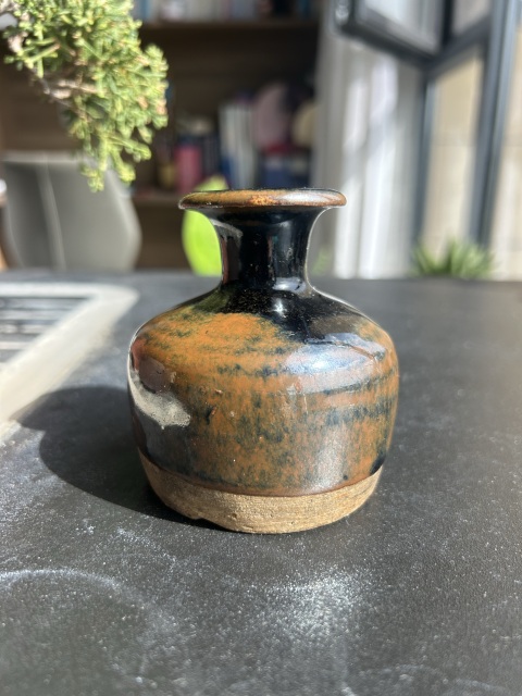 古玩陶瓷元代?耀州窯兔毫釉蘋果尊拍賣，當(dāng)前價(jià)格1600元