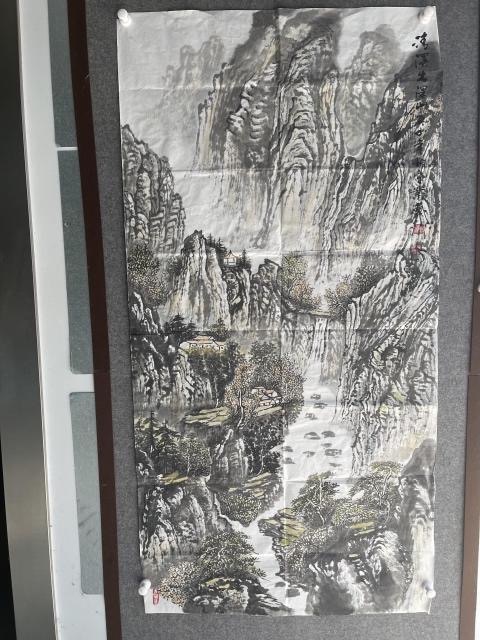 古玩字畫【清溪出深山】拍賣,當前價格3500元