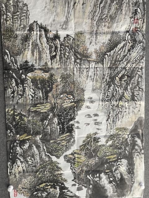 古玩字畫【清溪出深山】拍賣,當前價格3500元