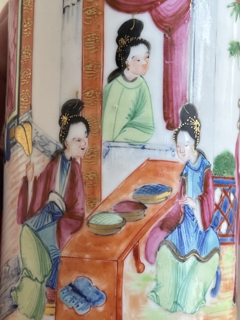 古玩陶瓷咸豐·廣彩人物筆筒拍賣,當前價格5500元
