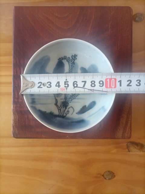 古玩陶瓷康熙.景德鎮山水紋青花盤拍賣,當前價格600元