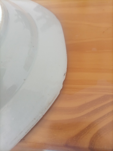 古玩陶瓷乾隆·彩繪花卉紋盤真品鑒賞圖