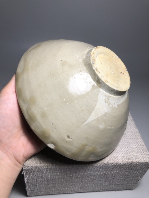 古玩陶瓷（玻璃質感）青釉大碗拍賣，當前價格588元