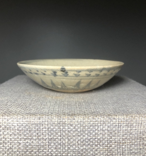 古玩陶瓷青花蕉葉紋臥足洗拍賣，當前價格1800元