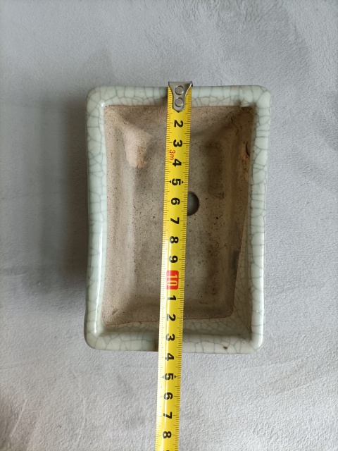 古玩陶瓷哥釉四方花盆拍賣,當前價格399元