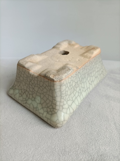 古玩陶瓷哥釉四方花盆拍賣,當前價格399元