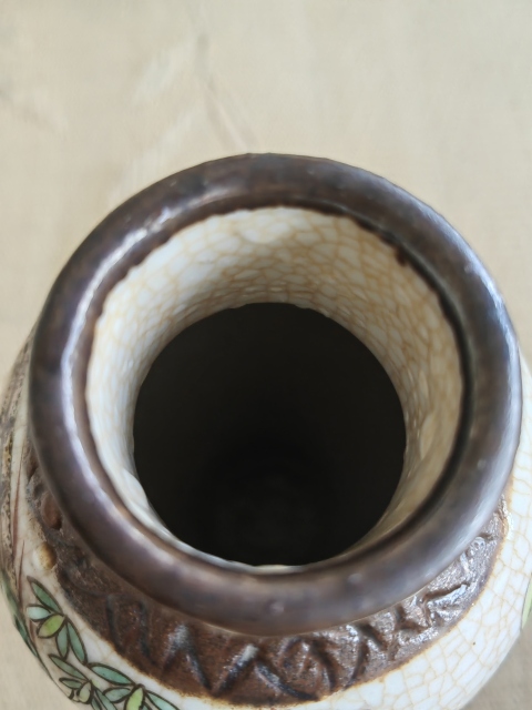 古玩陶瓷哥釉五彩雞腿瓶拍賣(mài)，當(dāng)前價(jià)格1300元