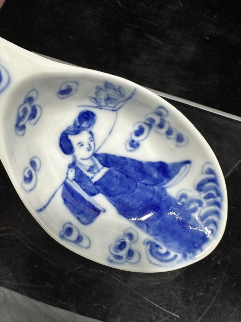 古玩陶瓷清光緒青花八仙人物大勺拍賣，當前價格1200元