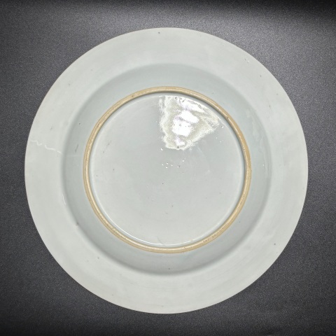古玩陶瓷清雍正·石/木紋釉粉彩壽桃花卉紋折沿盤拍賣,當前價格2280元