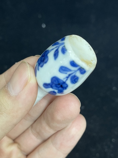 古玩陶瓷康熙青花花卉紋長頸瓶拍賣，當前價格1480元