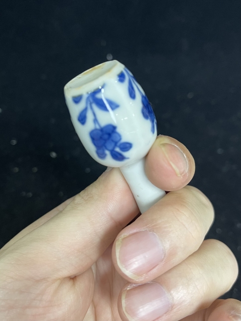 古玩陶瓷康熙青花花卉紋長頸瓶拍賣，當前價格1480元