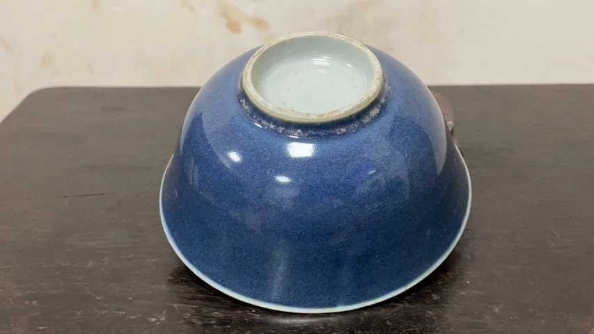 古玩陶瓷霽藍(lán)釉碗拍賣，當(dāng)前價格3980元