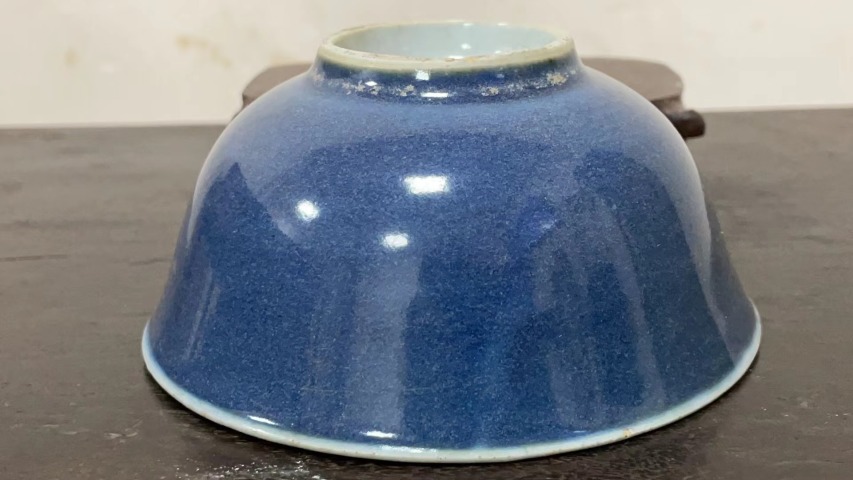 古玩陶瓷霽藍(lán)釉碗拍賣，當(dāng)前價格3980元