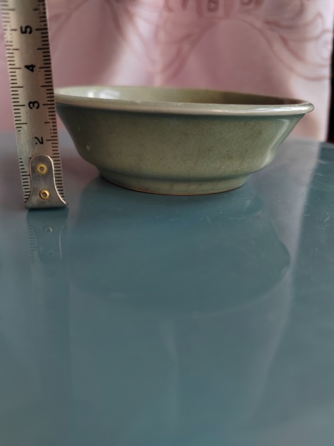 古玩陶瓷龍泉青釉折沿洗拍賣,當前價格499元