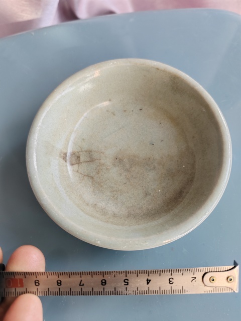 古玩陶瓷龍泉青釉折沿洗拍賣,當前價格499元