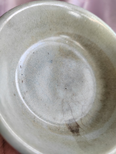 古玩陶瓷龍泉青釉折沿洗拍賣,當前價格499元
