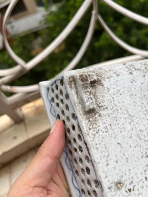古玩陶瓷晚清青花鏤空水仙盆拍賣,當(dāng)前價格988元