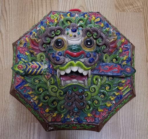 古玩陶瓷獸面掛件真品鑒賞圖