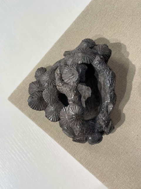 古玩玉器煤晶石雕“筆洗”拍賣，當前價格3700元