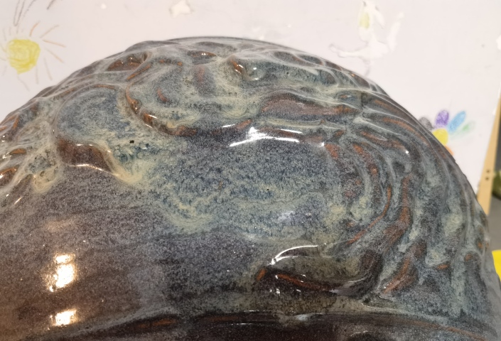 古玩陶瓷石灣窯鈞釉瀝粉鳳紋畫缸拍賣,當前價格1980元