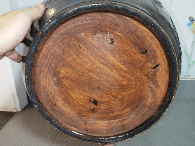 古玩陶瓷石灣窯鈞釉瀝粉鳳紋畫缸拍賣,當前價格1980元