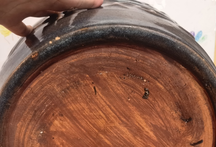 古玩陶瓷石灣窯鈞釉瀝粉鳳紋畫缸拍賣,當前價格1980元