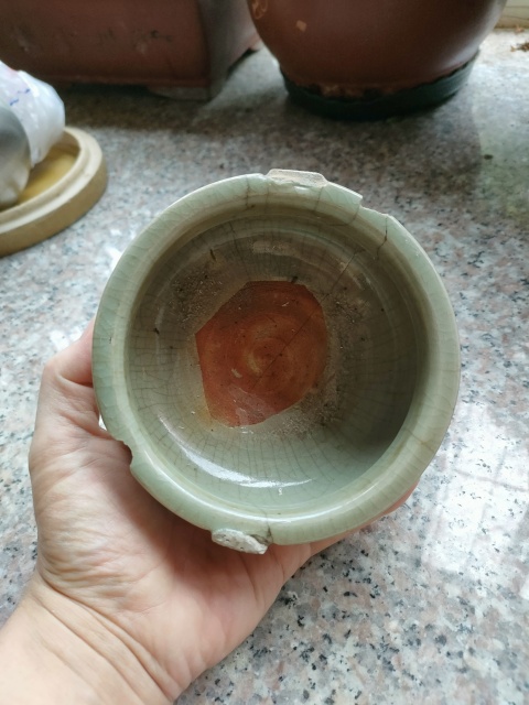 ♥中国　青磁　三足　香炉　骨董　古玩 域鉴古玩】宋元青瓷三足香炉拍卖价格/图片/值多少钱