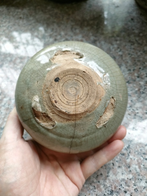 ♥中国　青磁　三足　香炉　骨董　古玩 域鉴古玩】宋元青瓷三足香炉拍卖价格/图片/值多少钱
