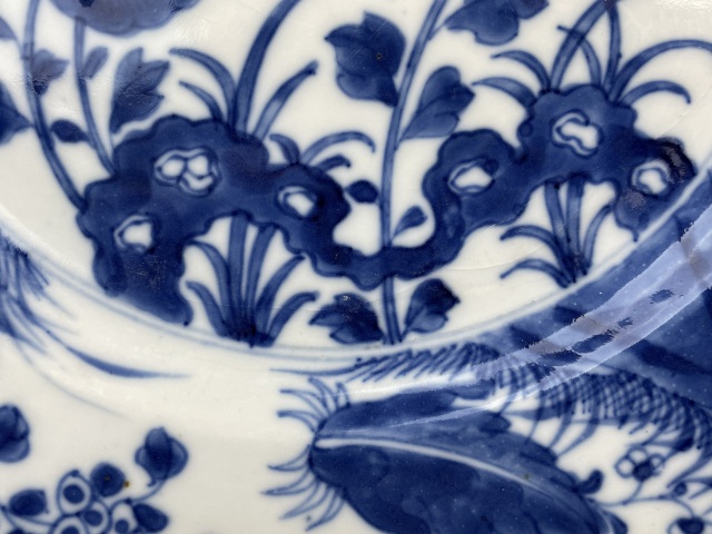 古玩陶瓷奧古斯都王朝定制康熙盤(pán)拍賣(mài)，當(dāng)前價(jià)格5000元