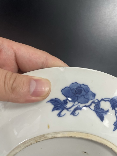 古玩陶瓷清·康熙 青花錦雞牡丹紋折沿盤拍賣,當前價格2800元