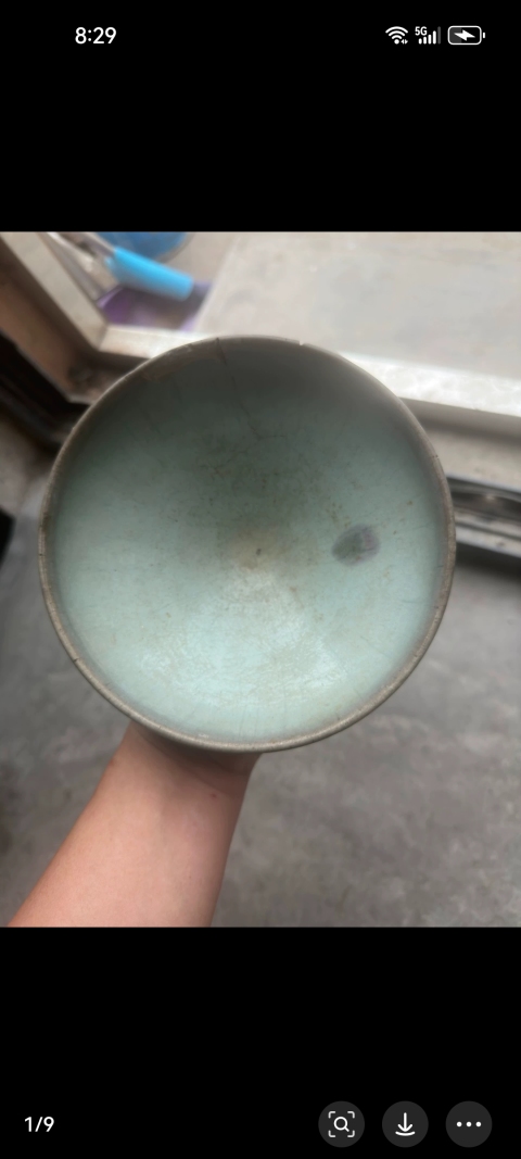 古玩陶瓷元鈞碗看最后兩圖有殼的地方有充線。拍賣,當前價格4669元