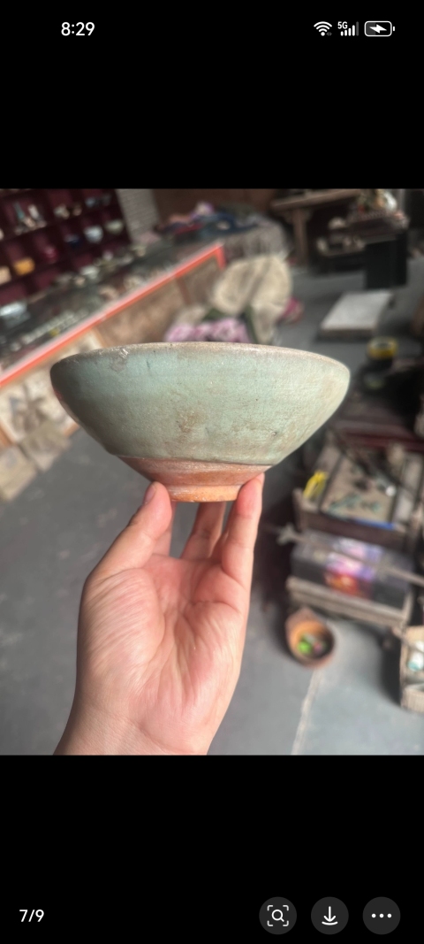 古玩陶瓷元鈞碗看最后兩圖有殼的地方有充線。拍賣,當前價格4669元