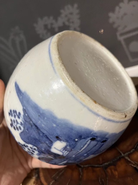 古玩陶瓷晚清光緒青花人物罐拍賣，當前價格1288元