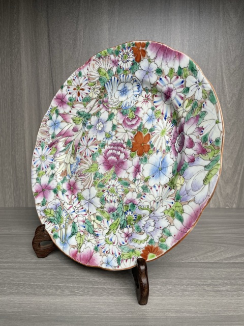 乾隆年製 中国美術 粉彩百花不落地/花詰 28cm 大皿 盛皿 乾隆年製 中国美術 粉彩百花不落地/花詰 28cm 大皿 盛皿 - メルカリ