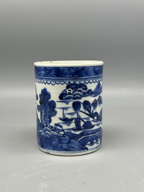 古玩陶瓷樓臺(tái)亭閣山水紋青花執(zhí)杯拍賣,當(dāng)前價(jià)格1287元
