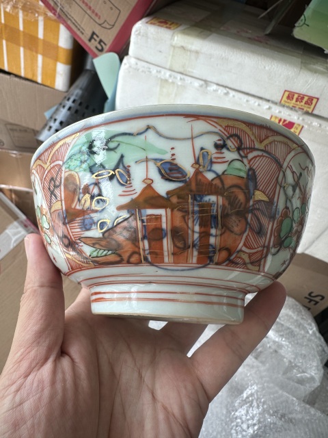 古玩陶瓷青花五彩山水人物紋墩式碗拍賣,當(dāng)前價(jià)格1600元