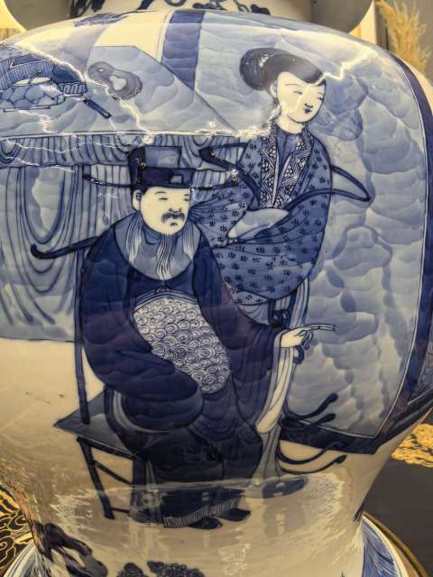 古玩陶瓷郭子儀拜壽將軍罐拍賣,當前價格48888元