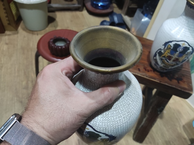 古玩雜項景泰藍掐絲琺瑯銅瓶一對拍賣,當前價格868元
