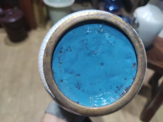 古玩雜項景泰藍掐絲琺瑯銅瓶一對拍賣,當前價格868元
