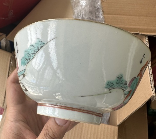 古玩陶瓷粉彩紅樓夢人物墩式碗拍賣,當前價格5000元